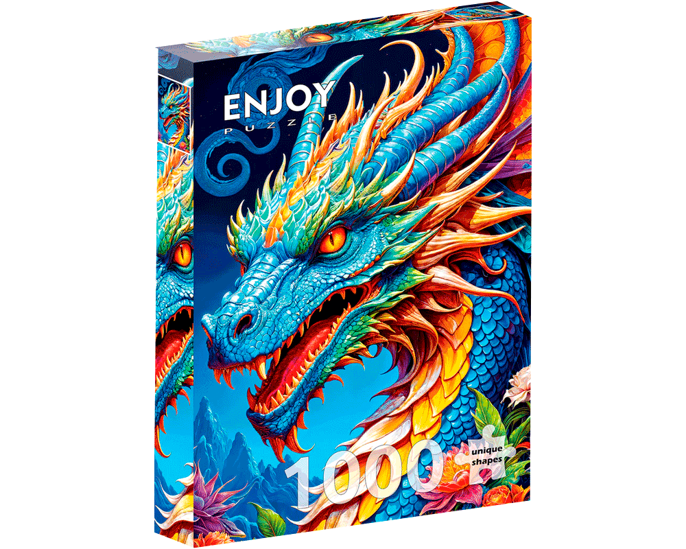 Dragón Azul: Rompecabezas 1000 Piezas Enjoy Puzzle