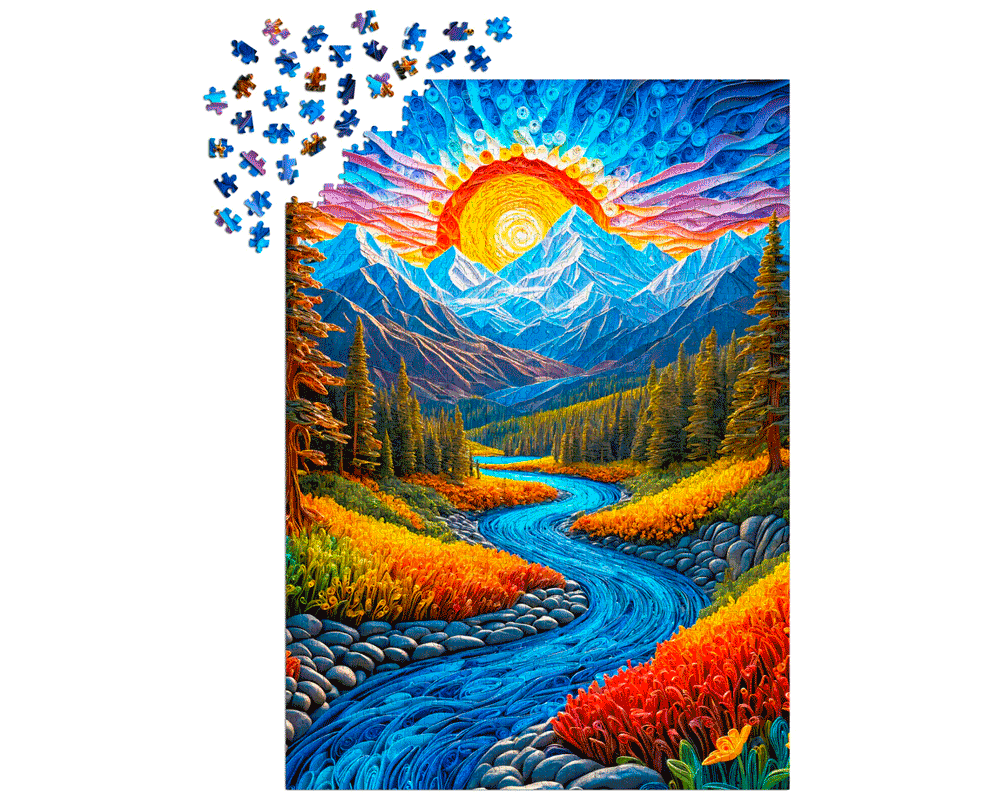 Paisaje al Atardecer: : Rompecabezas 1000 Piezas Enjoy Puzzle