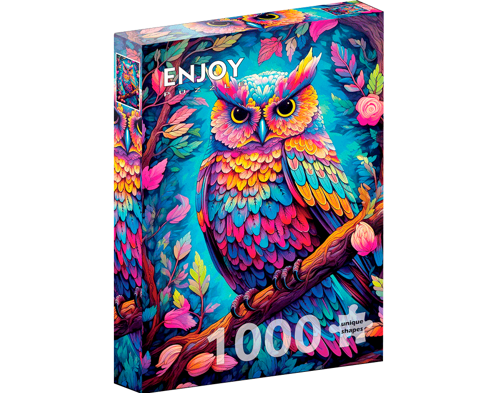 Búho de Colores: Rompecabezas 1000 Piezas Enjoy Puzzle