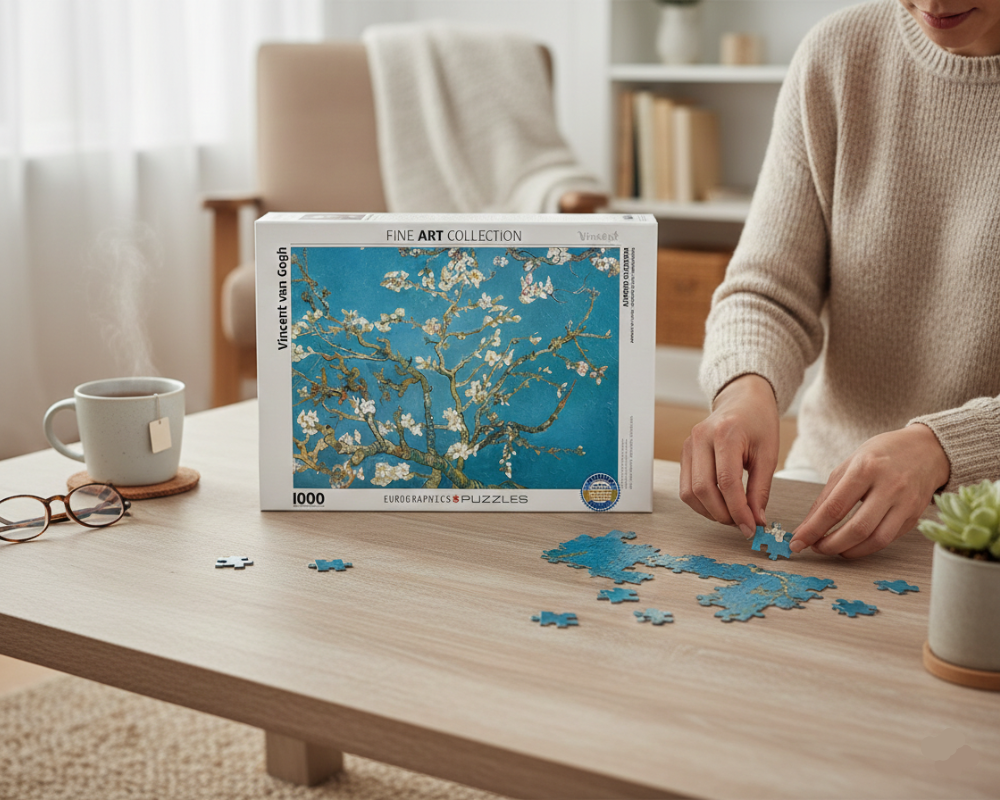 Van Gogh - Almendro en Flor Rompecabezas de Arte 1000 Piezas Eurographics