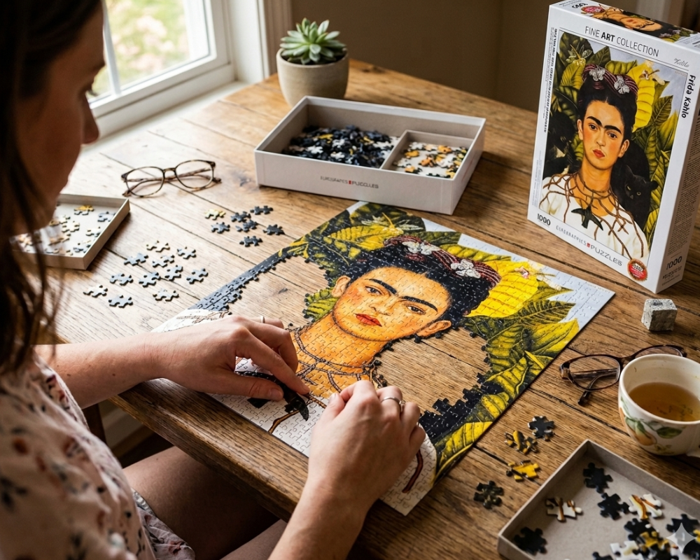 Frida Kahlo Autorretrato Rompecabezas de Arte 1000 Piezas Eurographics