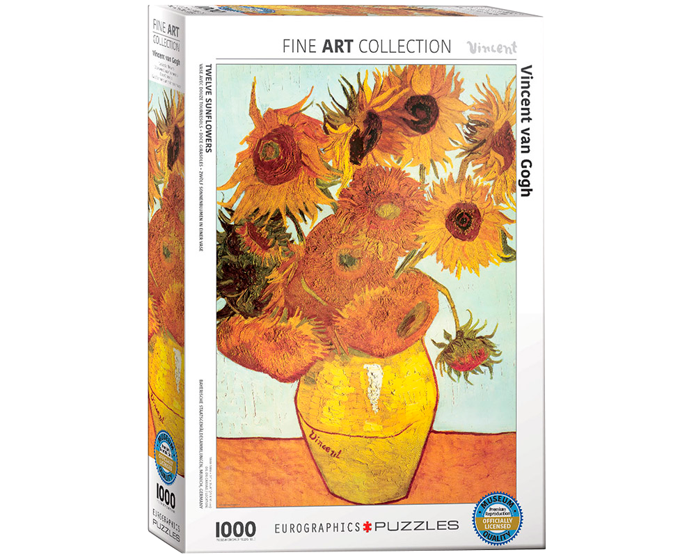 Van Gogh Doce Girasoles Rompecabezas de Arte 1000 Piezas Eurographics