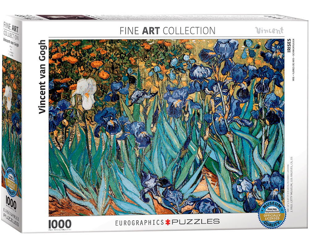 Flores de Iris, Vincent Van Gogh: Rompecabezas de Arte 1000 Piezas Eurographics