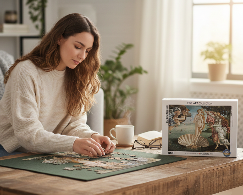 Botticelli- El Nacimiento de Venus Rompecabezas de Arte 1000 Piezas Eurographics