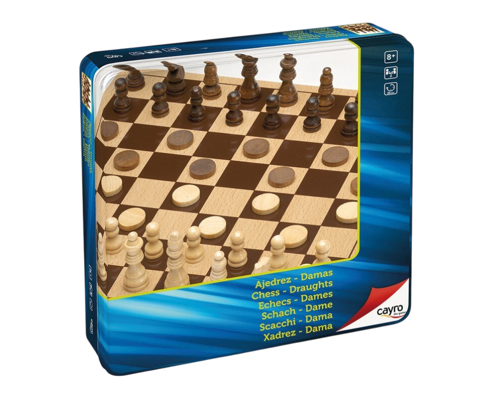 Ajedrez - Damas De Madera: Juego de Mesa Cayro