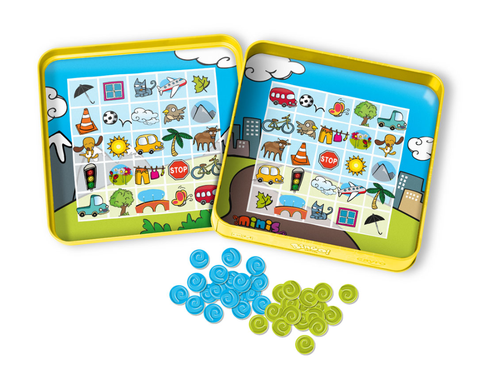 Bingo Travel (Bingo Práctico de Viaje) Caja Metálica Marca Cayro
