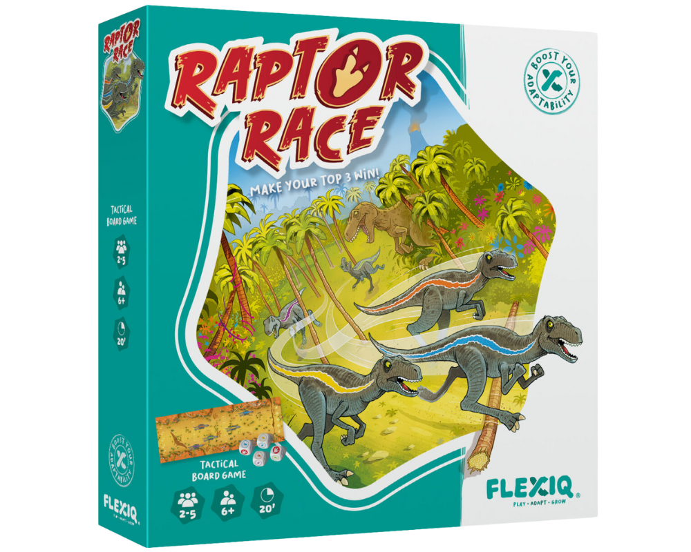 Raptor Race: Juego de Mesa, marca FlexIQ