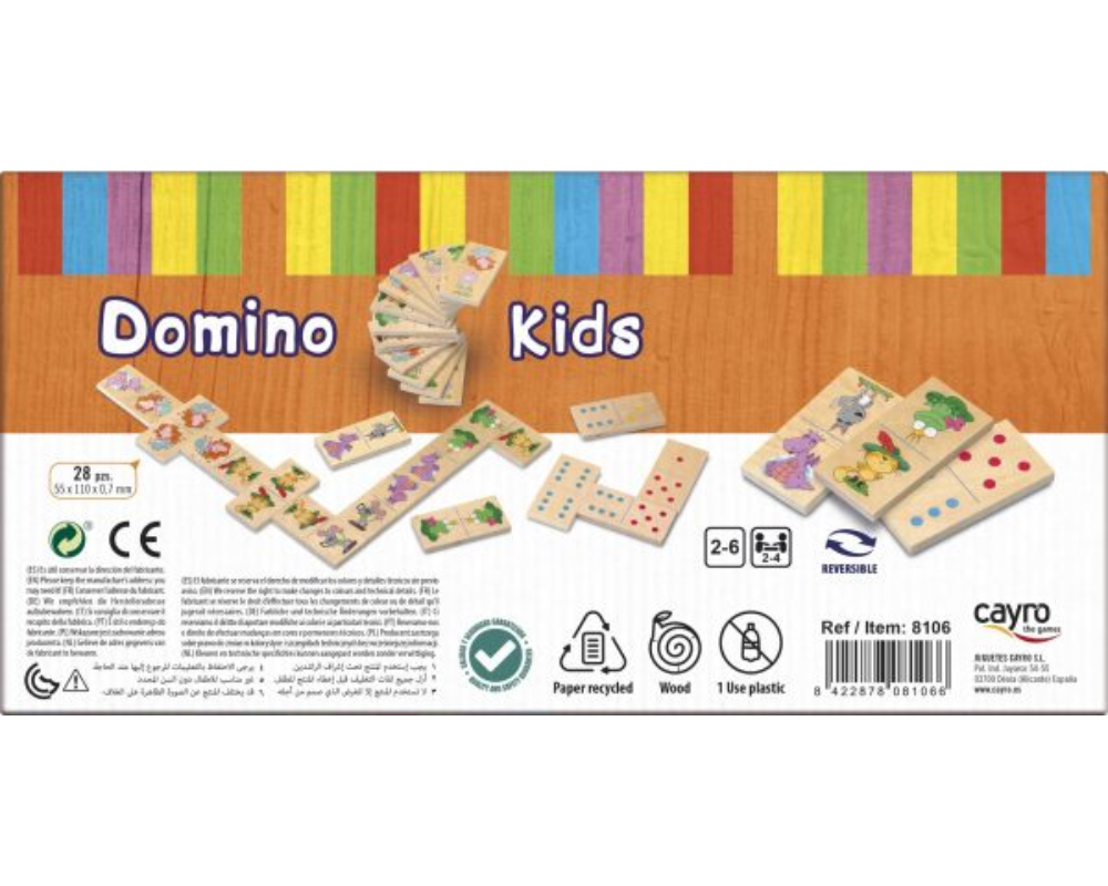 Domino Kids Tamaño XL Juego de Mesa Cayro