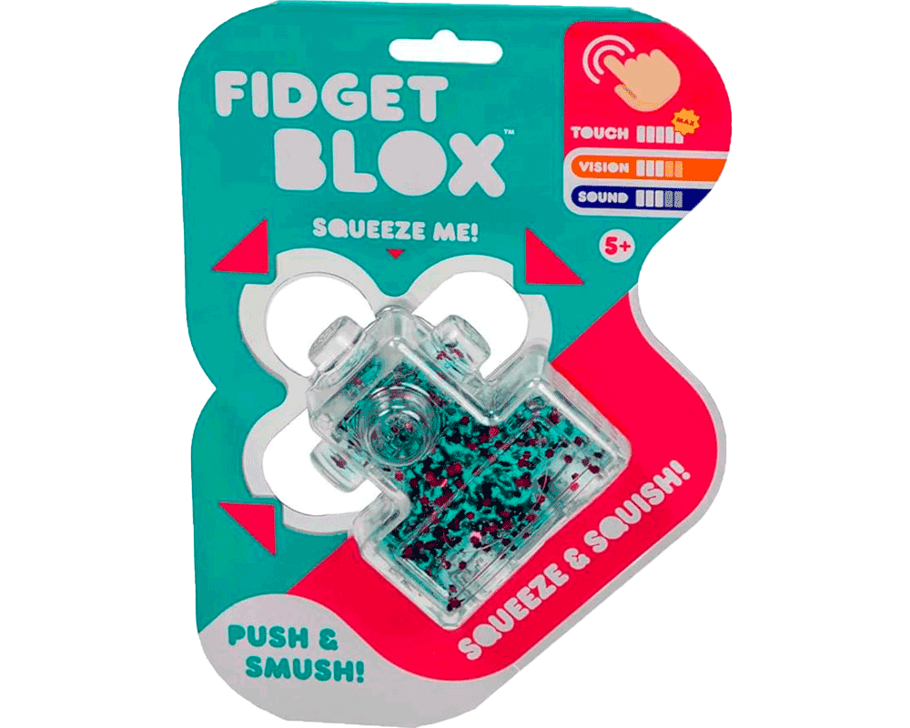 Fidget Blox Juguete Sensorial Táctil Turquesa Goliath Games