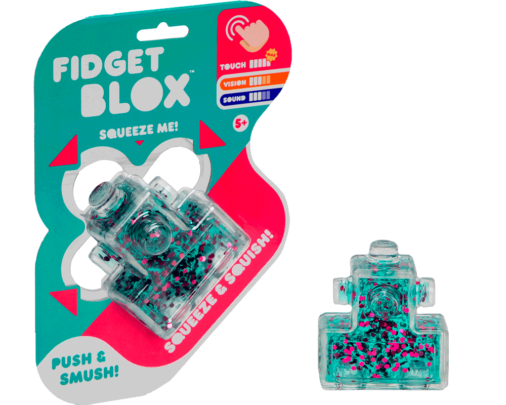 Fidget Blox Juguete Sensorial Táctil Turquesa Goliath Games