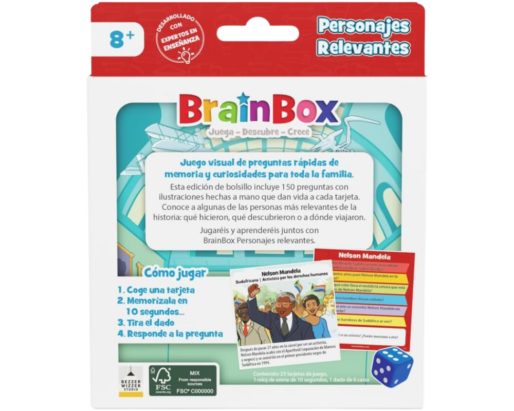 Brainbox Pocket Personajes Juego de Mesa en Español. Asmodee