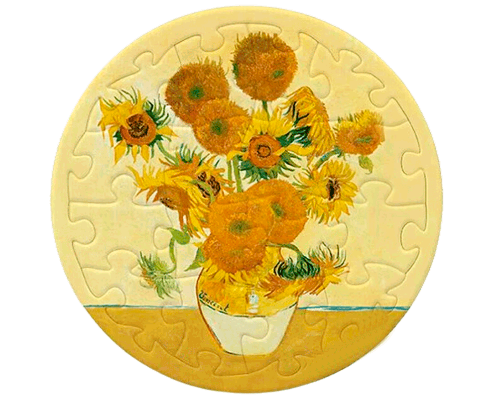 Magneto Van Gogh, Girasoles: Rompecabezas 16 Piezas PieceRelax