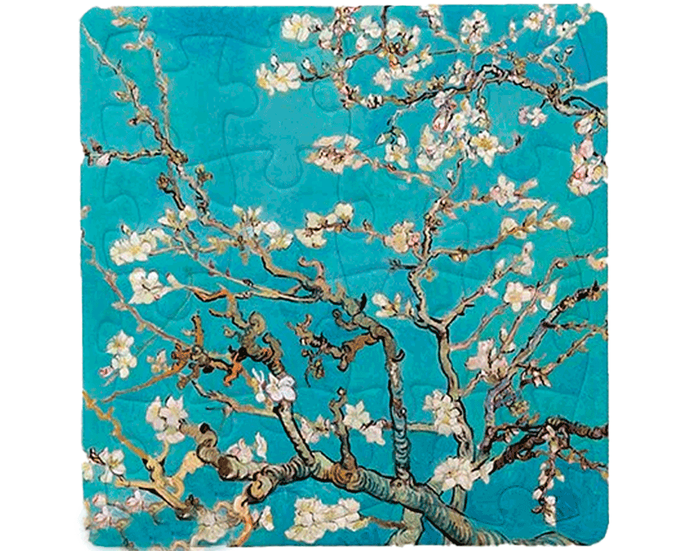 Magneto Van Gogh, Almendro en Flor: Rompecabezas 16 Piezas Piece Relax