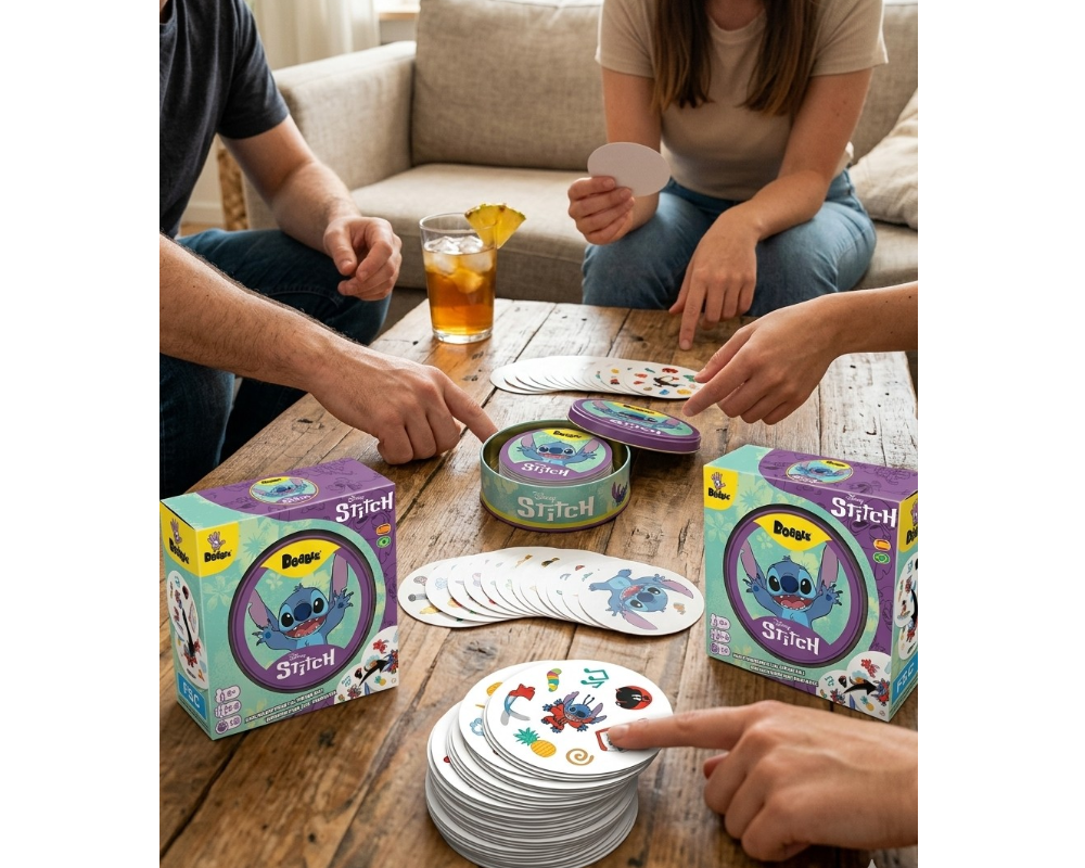 Dobble Disney Stitch. Juego de Mesa en ESPAÑOL. Asmodee