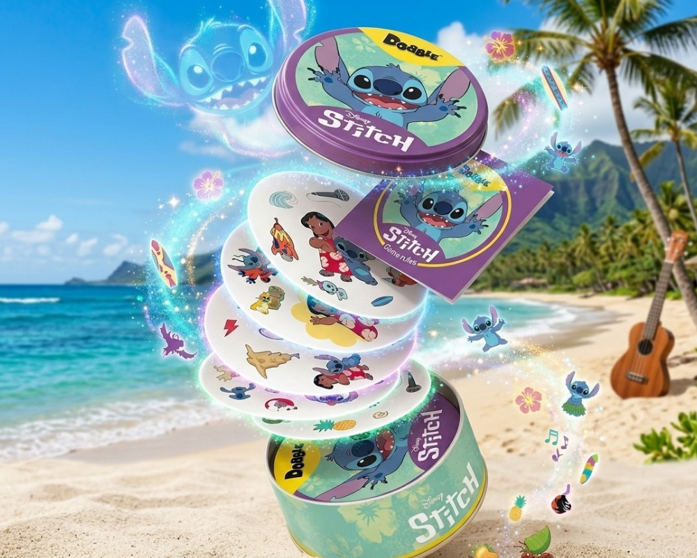 Dobble Disney Stitch. Juego de Mesa en ESPAÑOL. Asmodee