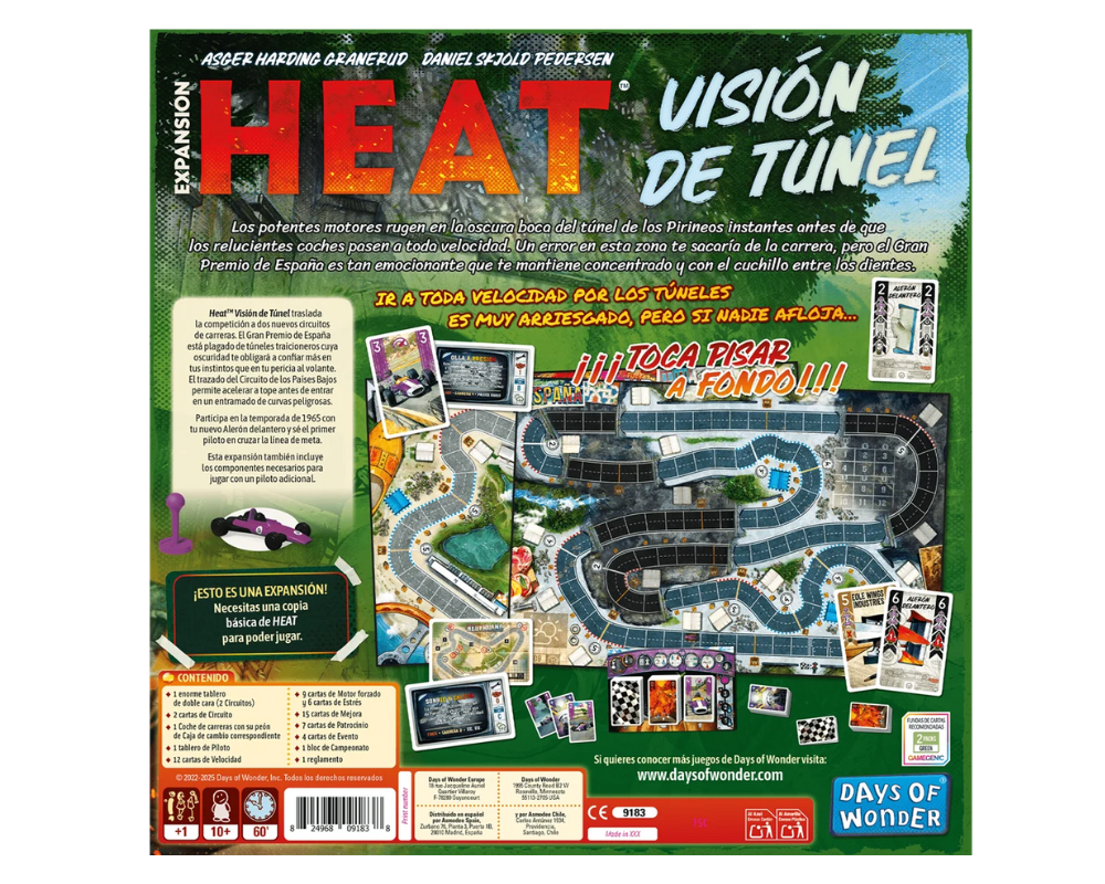 Heat: Visión de Túnel. Juego de Mesa en ESPAÑOL. Asmodee