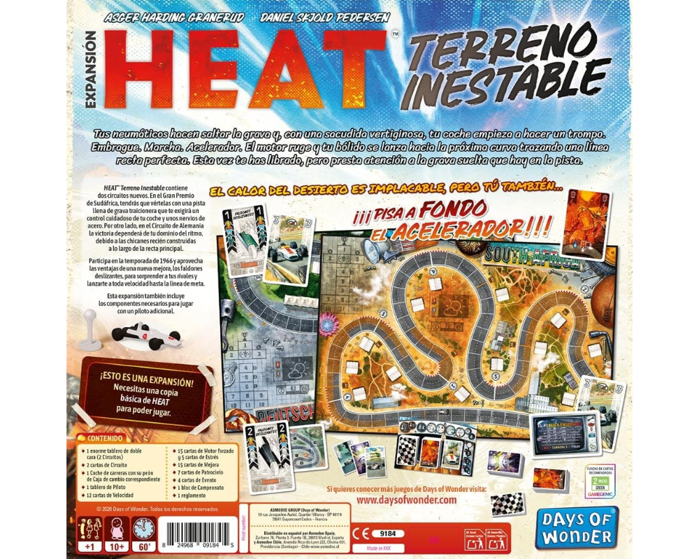 Heat: Terreno Inestable Expansión en Español. Asmodee