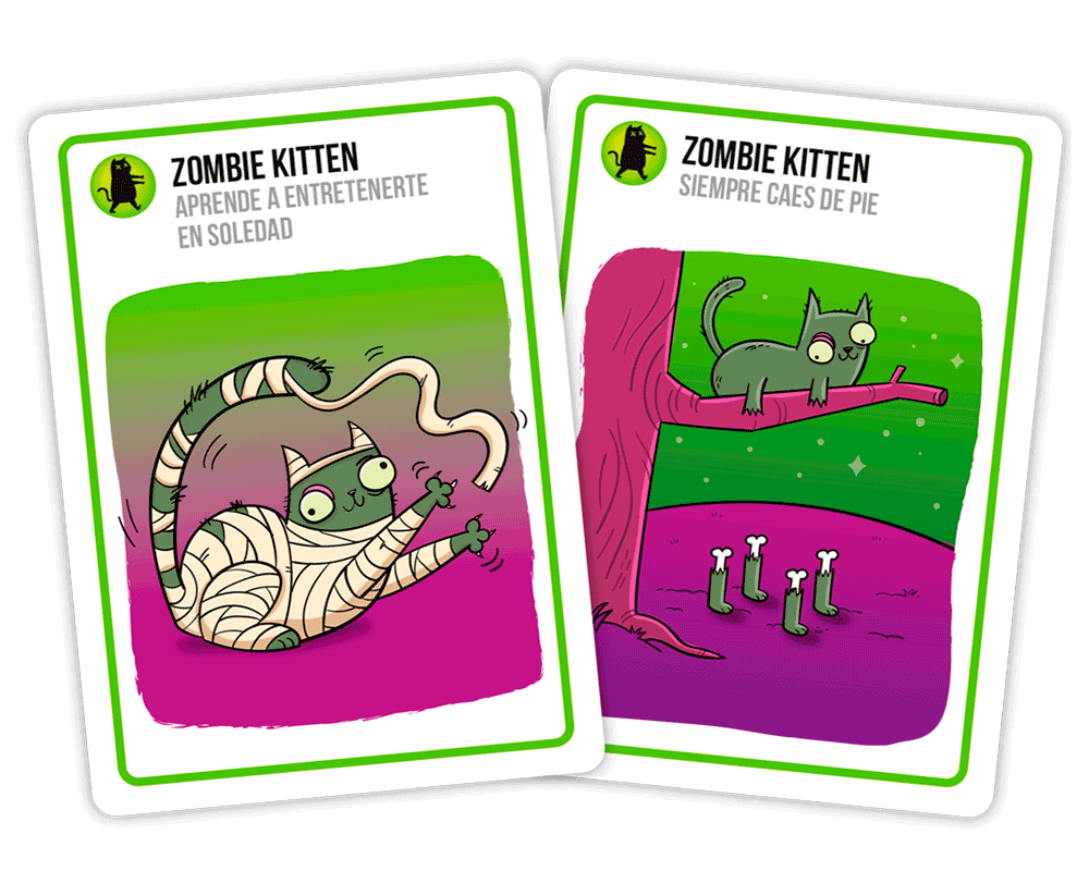 Zombie Kittens en español Juego de mesa Exploding Kittens