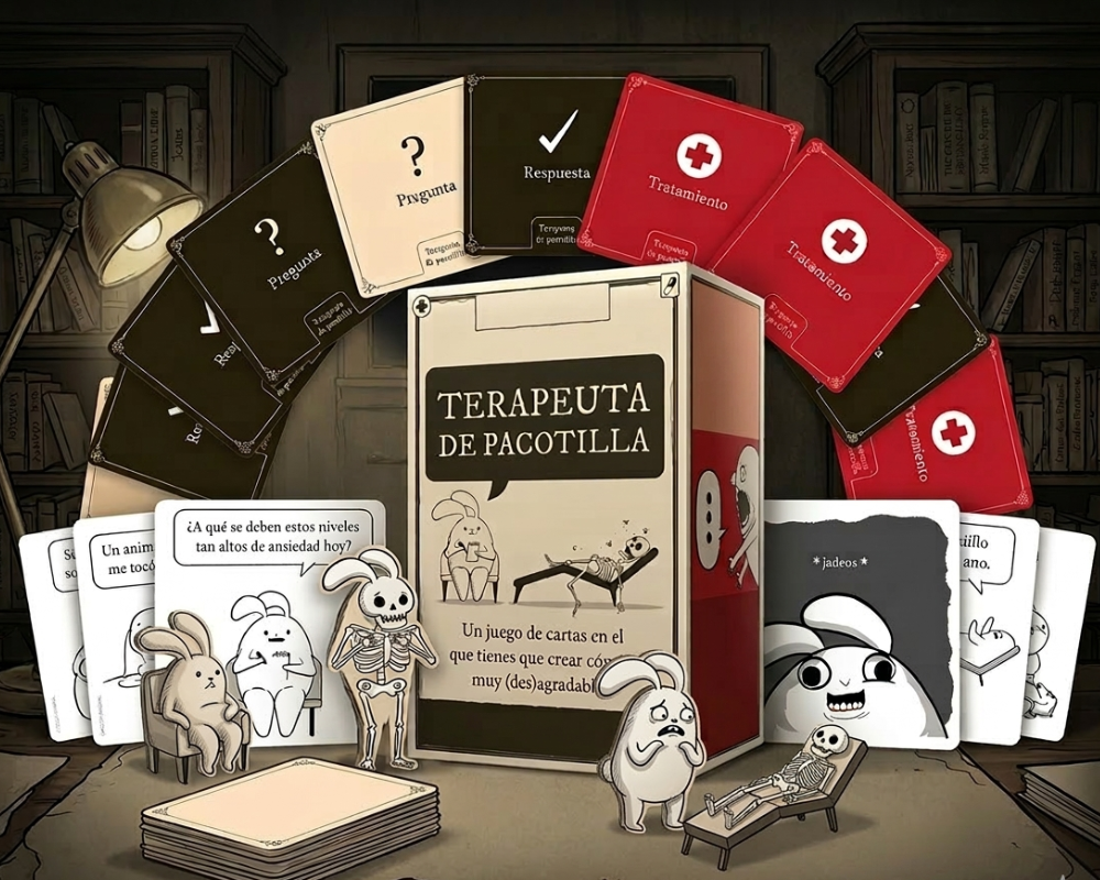 Terapeuta de Pacotilla. Juego de Mesa Exploding Kittens en Español. Edad 18+