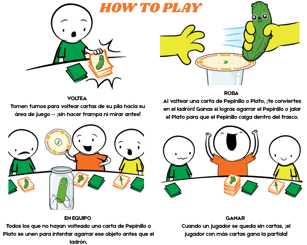 Que Te Pillo, Pepinillo. Juego de Mesa Exploding Kittens en Español. Edad 7+