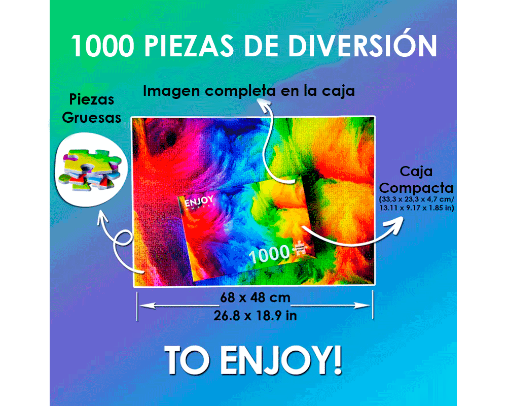 Casas Alegres: Rompecabezas 1000 Piezas Enjoy Puzzle