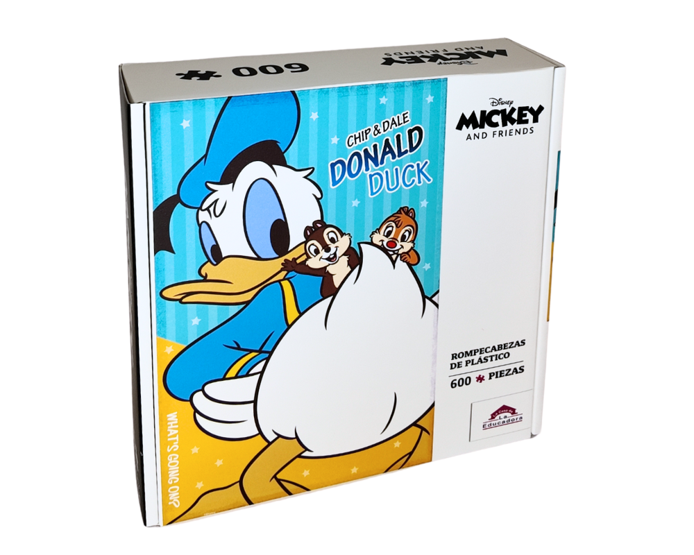 Rompecabezas Donald, Chip y Dale 600 Piezas de Plástico Disney