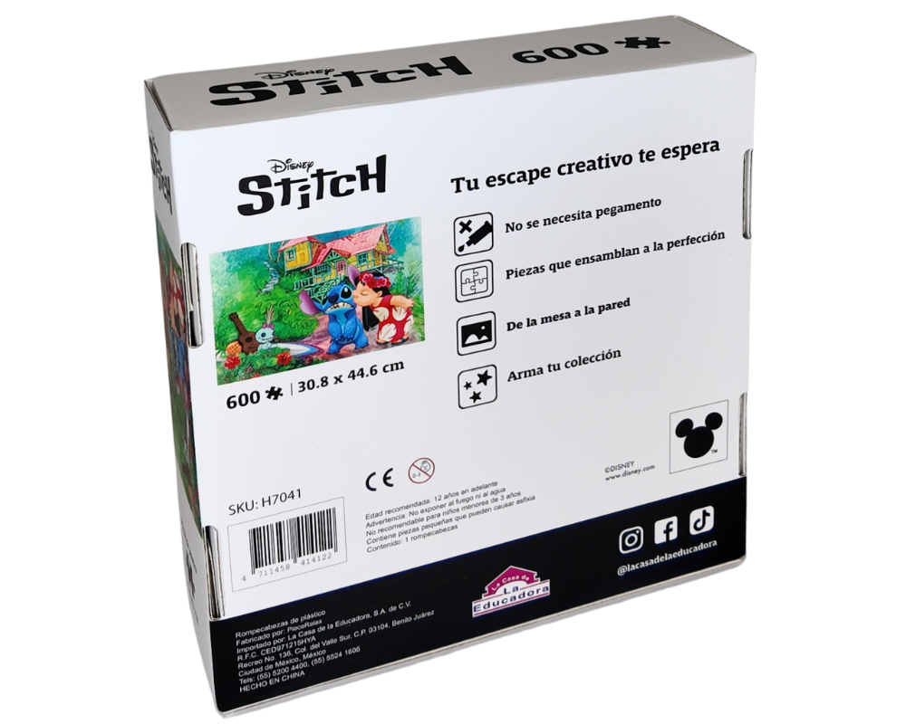 Rompecabezas Lilo Y Stitch Disney 600 Piezas De Plástico