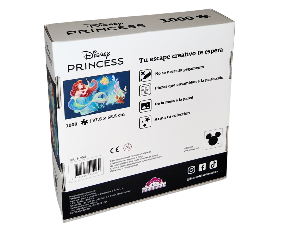 Rompecabezas La Sirenita y Sus Amigos Disney 1000 Piezas De Plástico