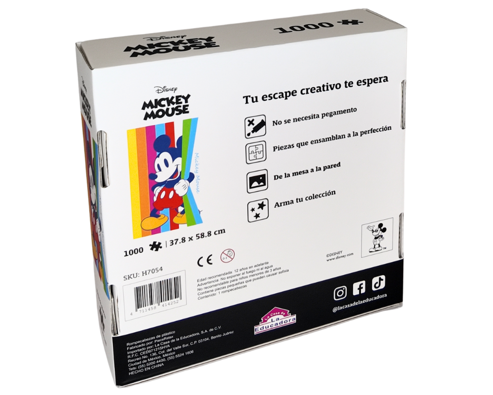 Rompecabezas Mickey Mouse Colores Disney 1000 Piezas De Plástico