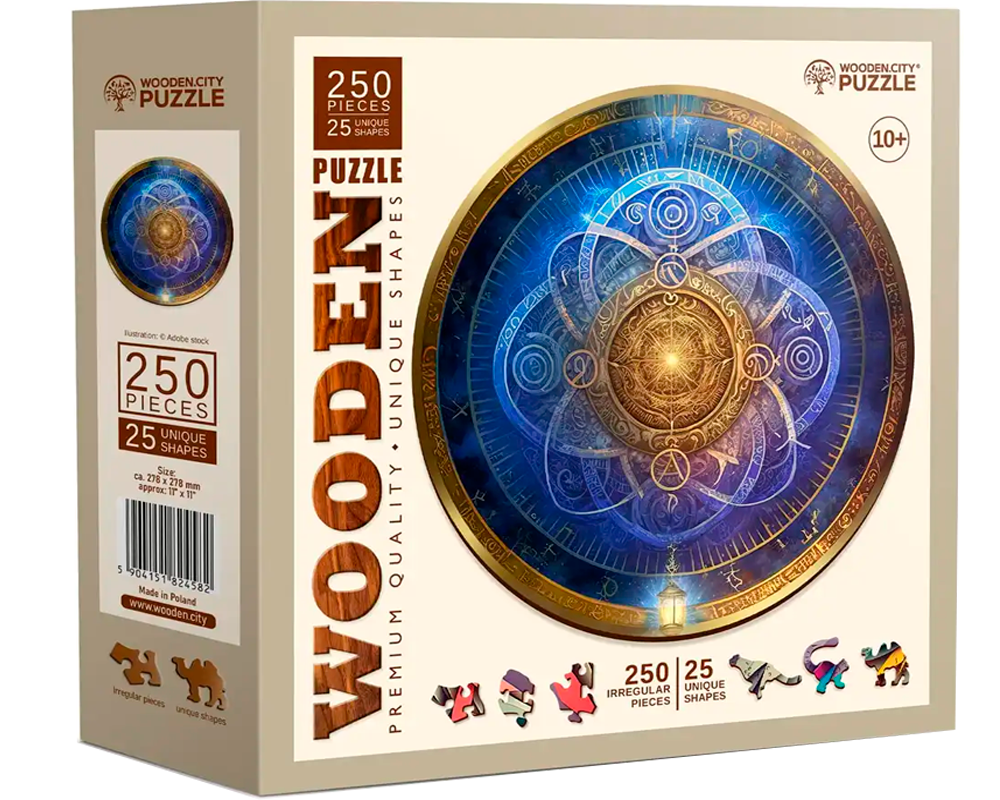 Signos del Zodiaco Azul: Rompecabezas 250 Piezas Wooden City