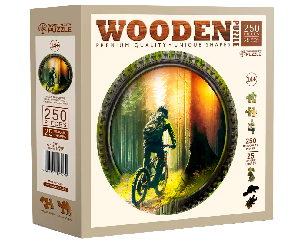 Bicicleta en el Bosque: Rompecabezas 250 Piezas Wooden City