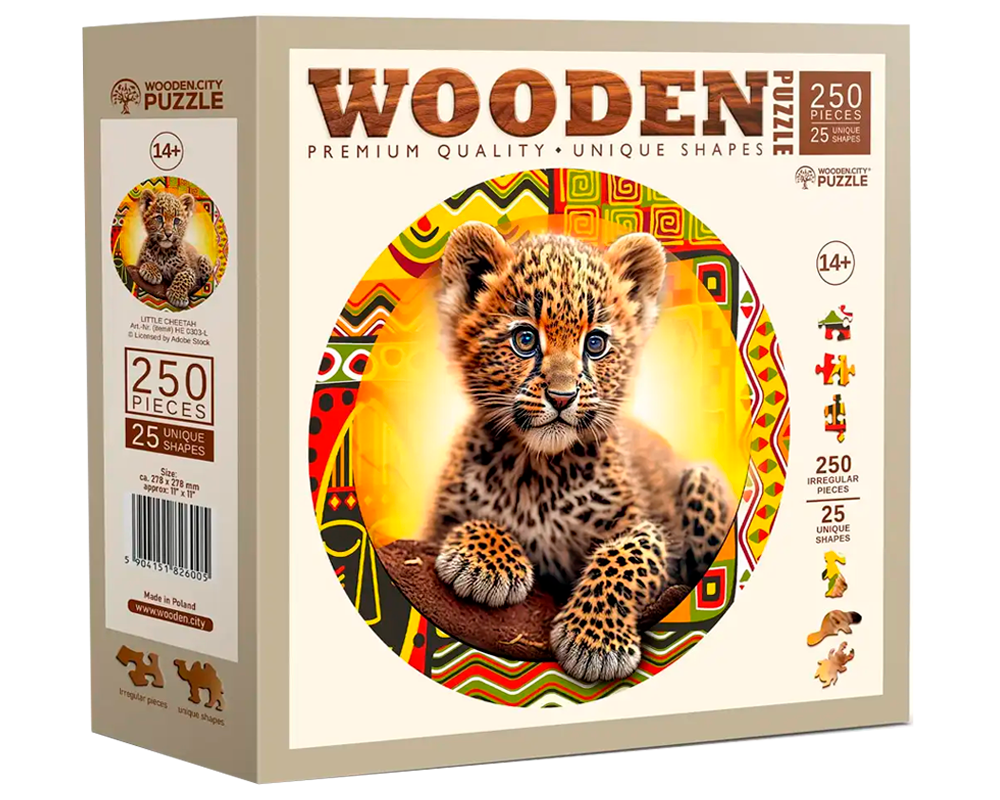 Leopardo: Rompecabezas 250 Piezas Wooden City