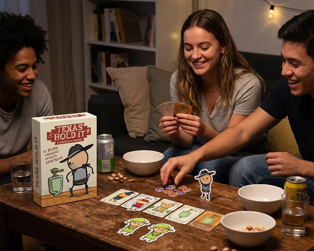 Texas Hold It Juego de Mesa en Español Asmodee. Edad 14+