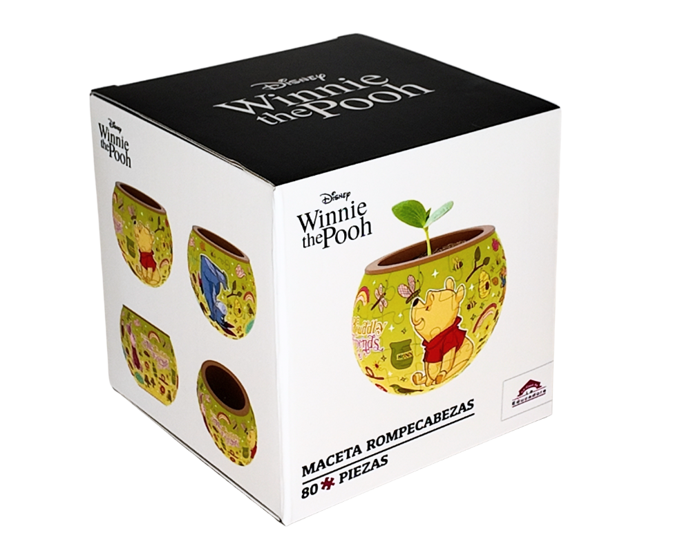 Rompecabezas Macetas 3D Winnie Pooh y Sus Amigos Disney 80 Piezas Plástico