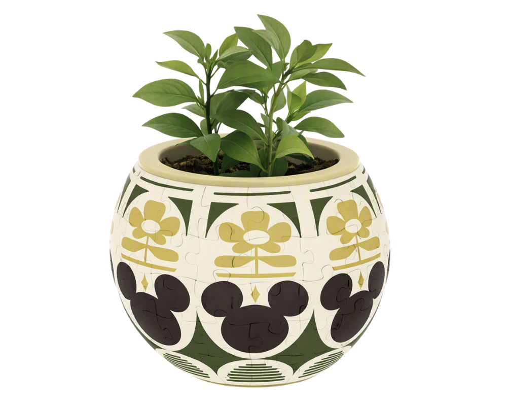 Maceta decorativa -Mickey Mouse Art Deco: Rompecabezas 3D de Plástico 80 Piezas PieceRelax