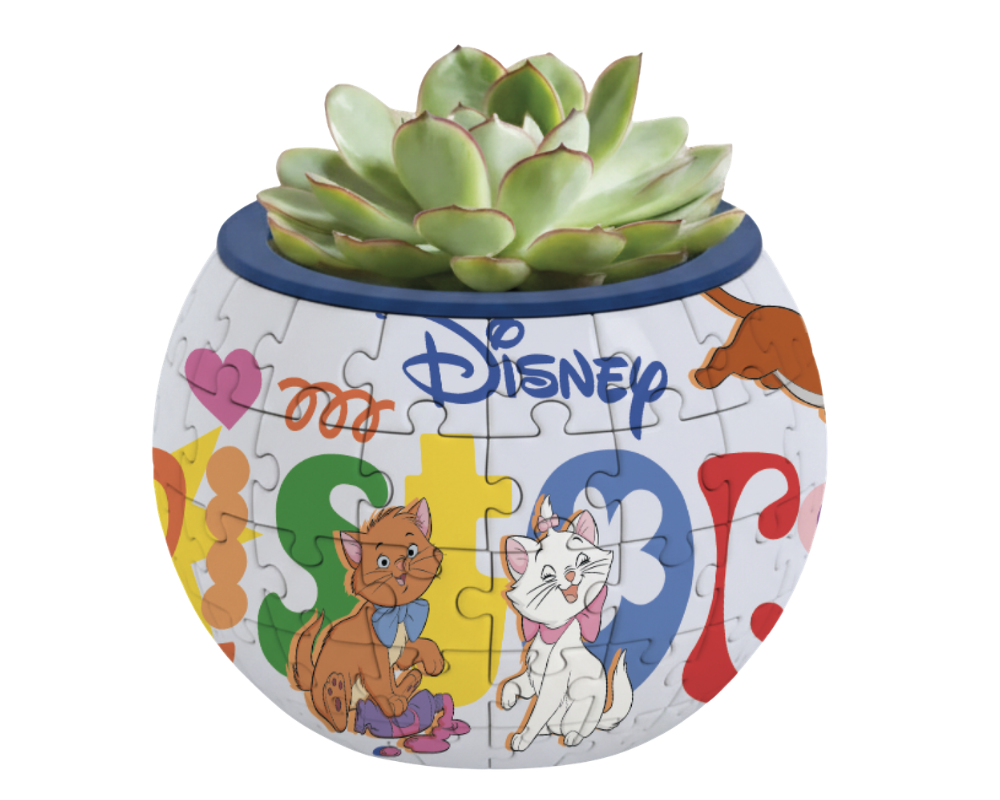 Maceta decorativa - Disney Aristogatos: Rompecabezas 3D de Plástico 80 Piezas PieceRelax