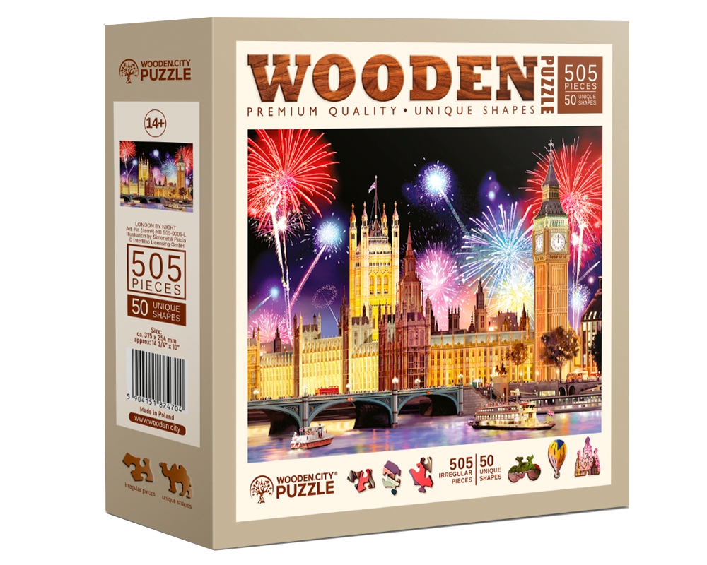 Londres de Noche: Rompecabezas 500 Piezas Wooden City