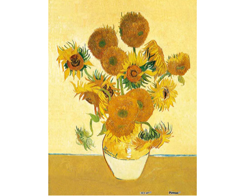 Girasoles  - Van Gogh: Rompecabezas de Arte 150 Piezas Miniatura PieceRelax