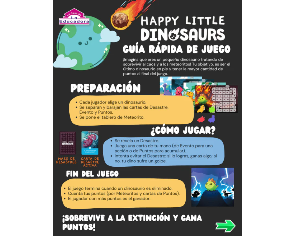 Happy Little Dinosaurs (en Español) Juego de Mesa Asmodee
