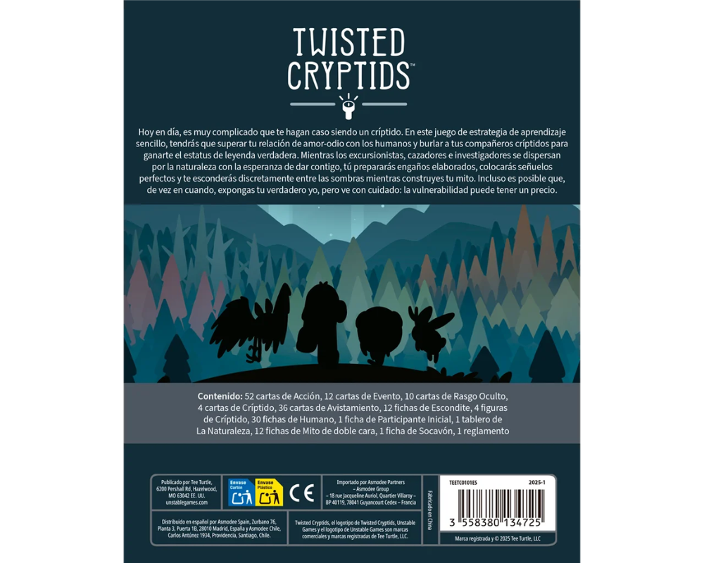 Twisted Cryptids Juego de Mesa en Español. Asmodee