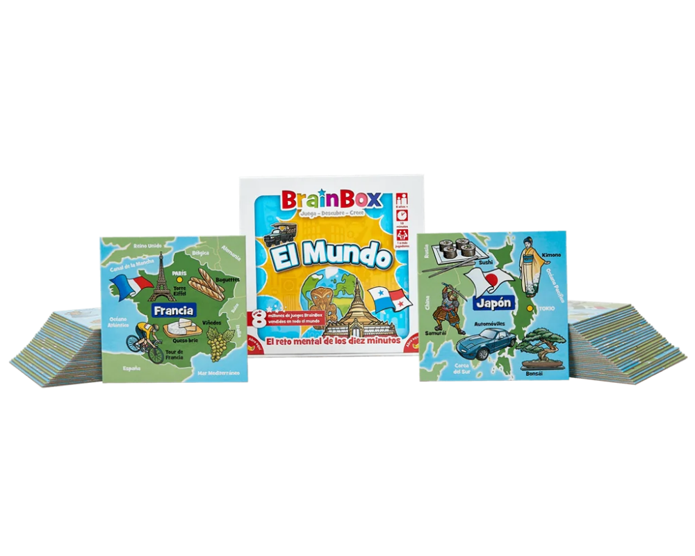 Brainbox - El Mundo: Juego de Mesa en Español. Asmodee