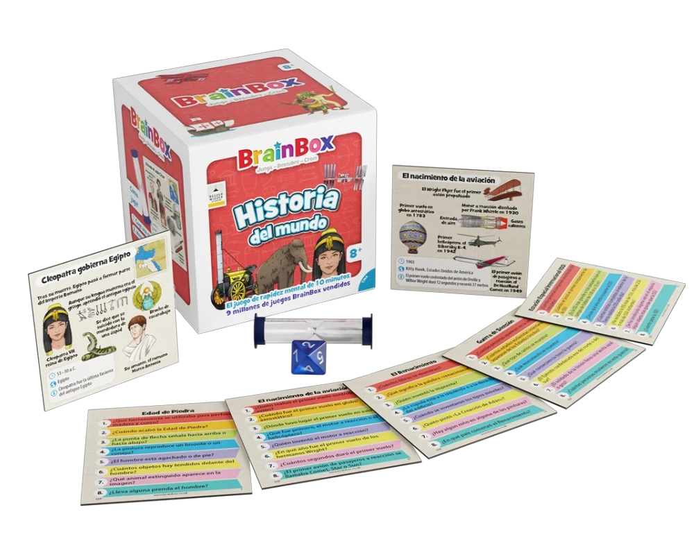 Brainbox Historia del Mundo: Juego de Mesa en Español. Asmodee