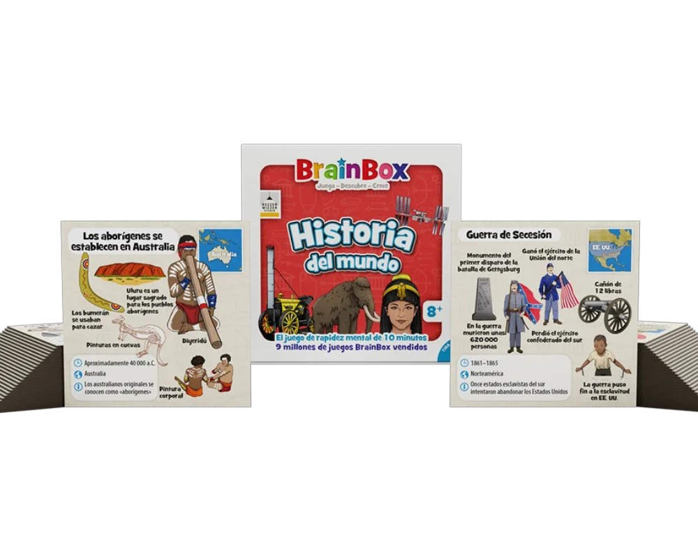Brainbox Historia del Mundo: Juego de Mesa en Español. Asmodee