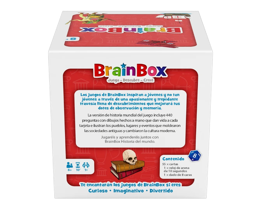Brainbox Historia del Mundo: Juego de Mesa en Español. Asmodee