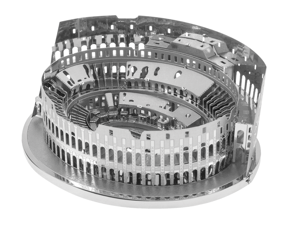 Coliseo Romano: Rompecabezas Metálico 3D Fascinations