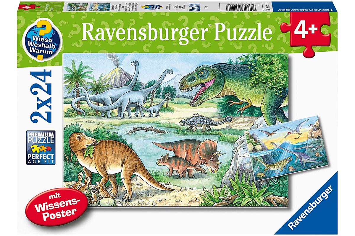 La Vida de los Dinos y los Saurios: Rompecabezas 2 x 24 Piezas Ravensburger