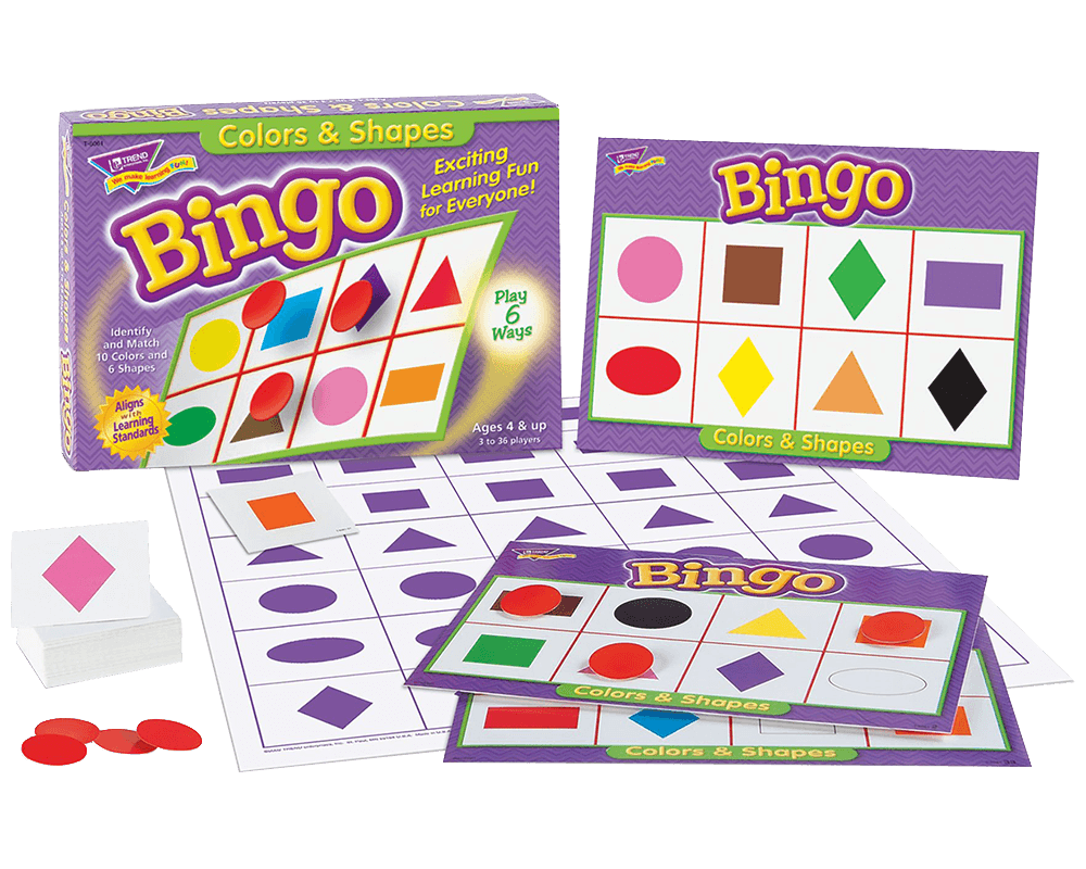 Colores y Formas Geométricas En Inglés: Bingo Trend