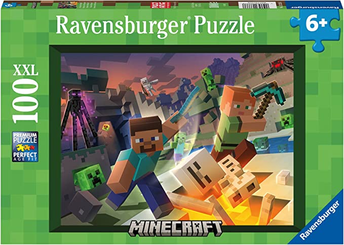 Minecraft Monstruos Rompecabezas 100 Piezas XXL Ravensburger