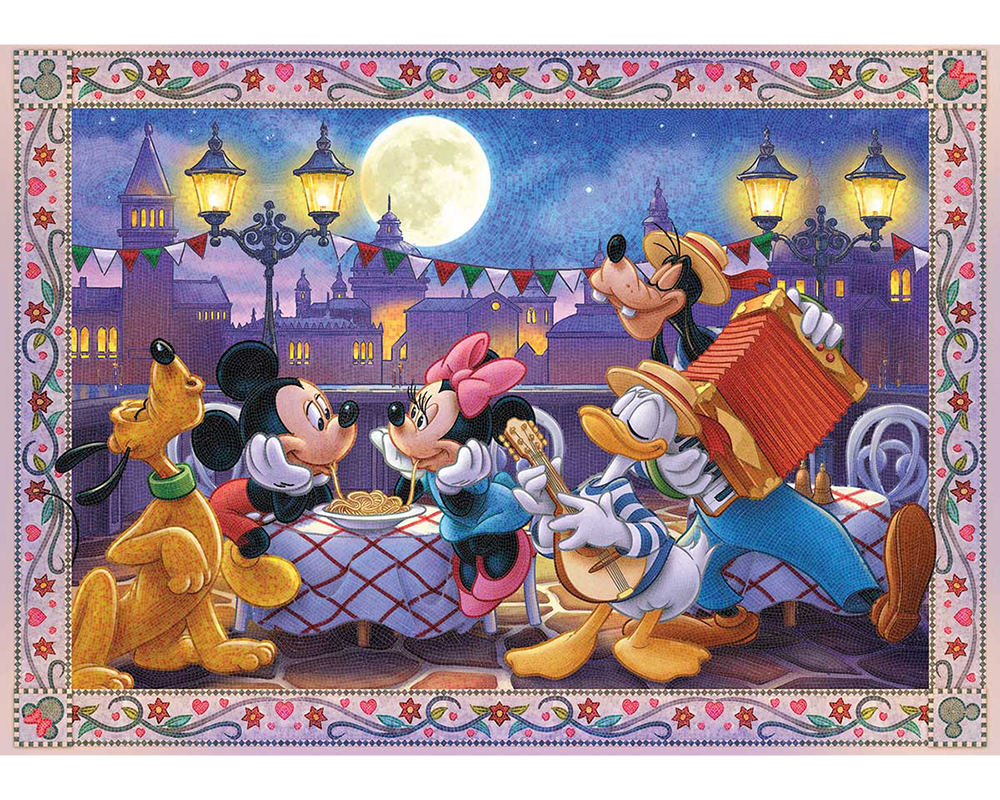 Cena Romántica Mickey y Minnie: Rompecabezas 1000 Piezas Ravensburger