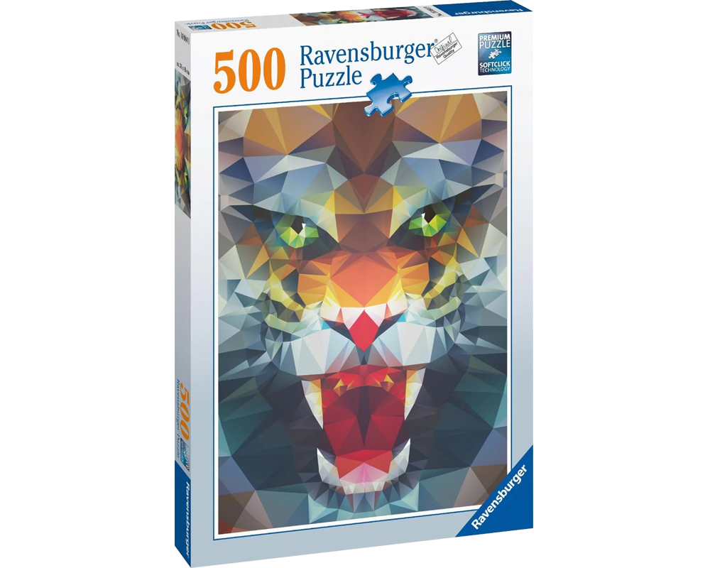 Tigre Poligonal: Rompecabezas 500 Piezas Ravensburger
